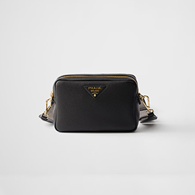 prada small grained leather shoulder crossbody bag #1bh082